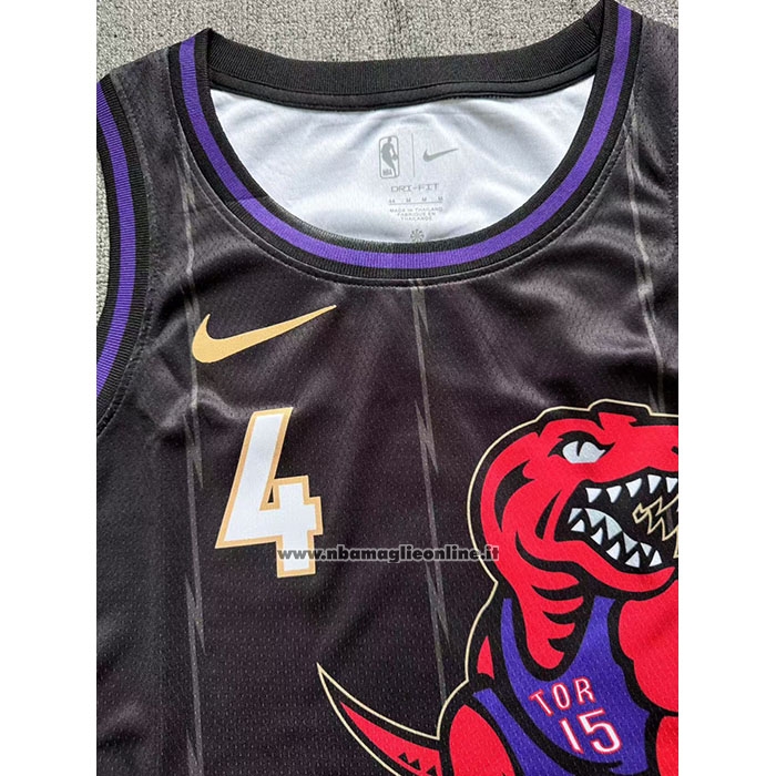Maglia Toronto Raptors Scottie Barnes #4 Citta 2024-25 Nero